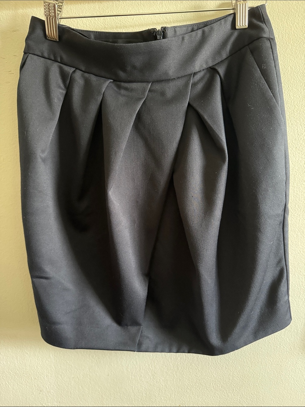 Mango Suit tailored mini skirt size 4 Navy